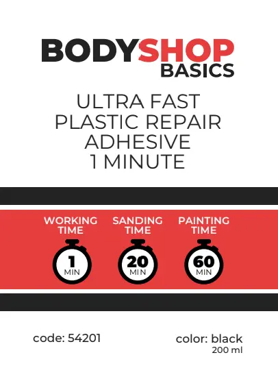 BSB Ultra Fast Plastic Repair Adhesive 200ml (1 minute)